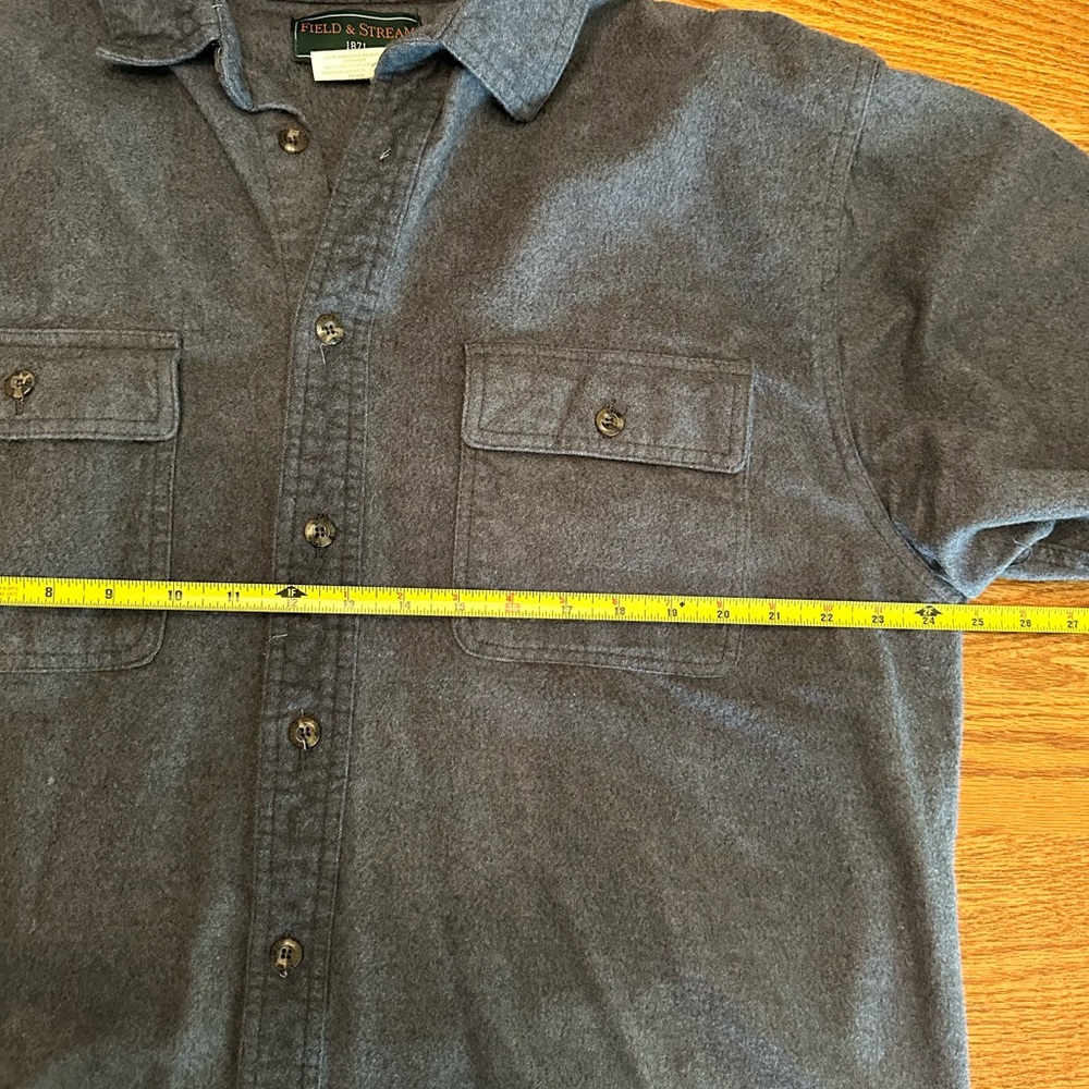 Field And Stream Grey Flannel Shacket Long Sleeve… - image 5